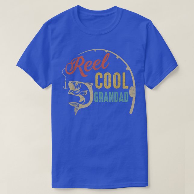 Manar Reel Coola Grandad FishShirts, Roligt Far T Shirt (Design framsida)