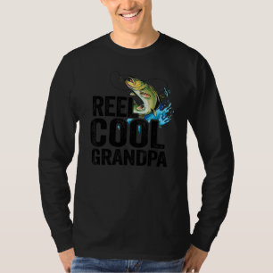 Manar Reel Coola Grandpa Bass Fish Pappa Fisherman T Shirt