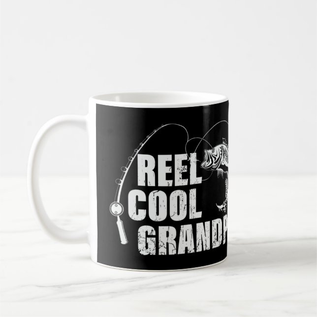 Manar Reel Coola Grandpa Design with Fish and Fish Kaffemugg (Vänster)