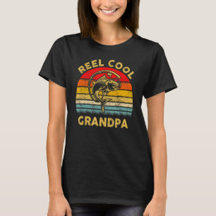 Manar Reel Coola Grandpa Fishing Fars dag T Shirt