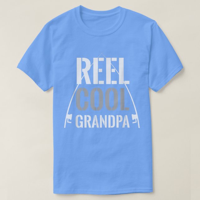 Manar Reel Coola Grandpa Fishing Grandfather Gift  T Shirt (Design framsida)