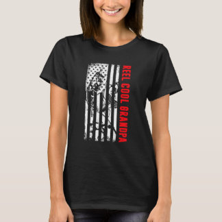 Manar Reel Coola Grandpa Fishing Patriotic America T Shirt