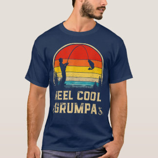 Manar Reel Coola Grumpa Fishing s, Roligt Fars dag T Shirt