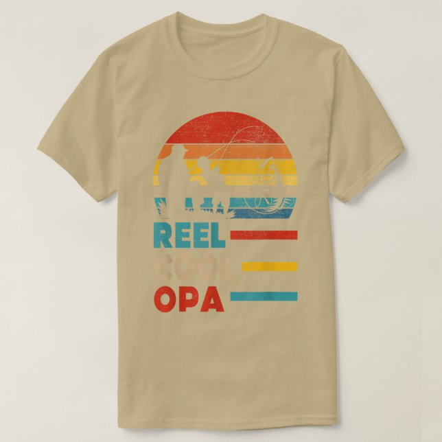 Manar Reel Coola Opa Fisherman pappa Far Day Gift T Shirt (Design framsida)