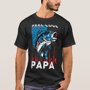 Manar Reel Coola Pappa 4 juli Amerikanska Flagga T Shirt