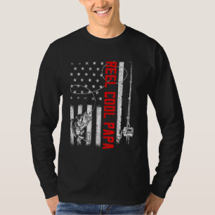 Manar Reel Coola Pappa American Flagga Family Far T Shirt