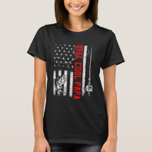 Manar Reel Coola Pappa American Flagga Family Far T Shirt