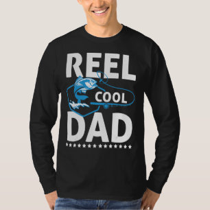 Manar Reel Coola Pappa Fars dag Pappa Fiske efter T Shirt