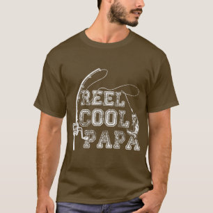 Manar Reel Coola Pappa Fishing s, Roligt Fars dag T Shirt