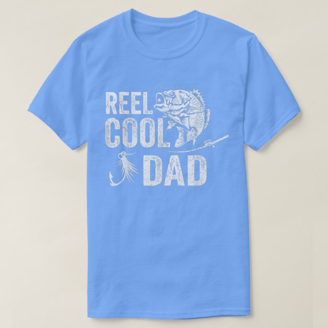 Manar Reel Coola Pappa Fiske efter Fars dag T Shirt (Design framsida)