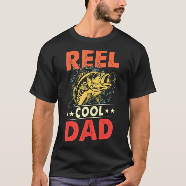 Manar Reel Coola Pappa Fiske efter pappa Fars dag  T Shirt (Framsida)