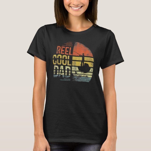 Manar Reel Coola Pappa Fiskerman pappa Far Day T Shirt (Framsida)