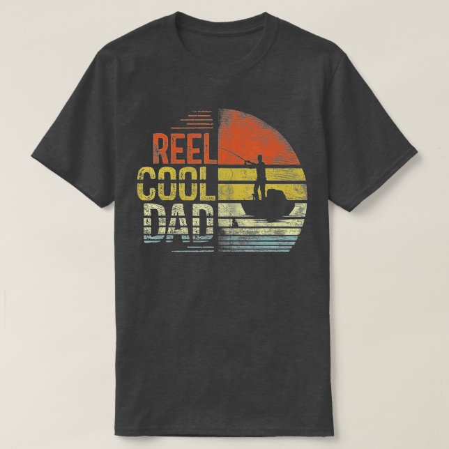 Manar Reel Coola Pappa Fiskerman pappa Fars dag Gi T Shirt (Design framsida)