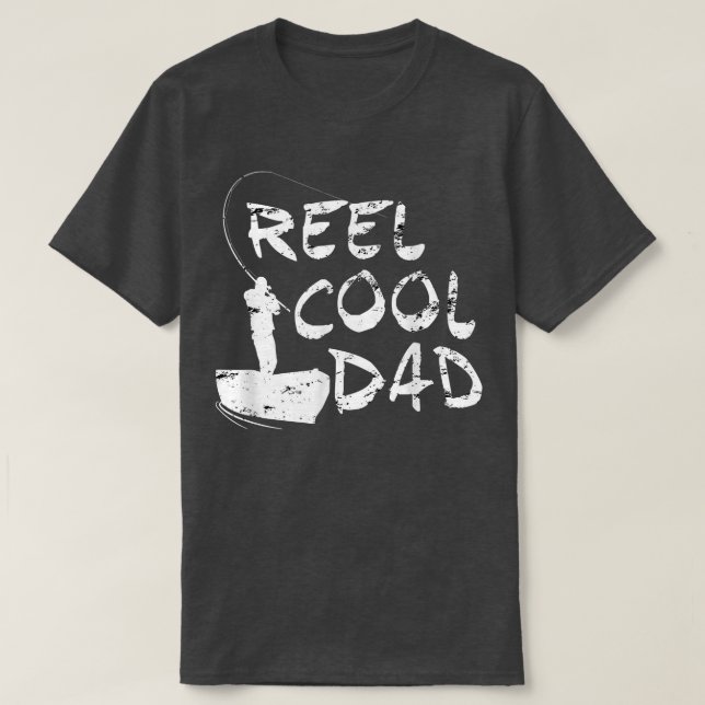 Manar Reel Coola PappaFunny Fishing Pappa 816  T Shirt (Design framsida)