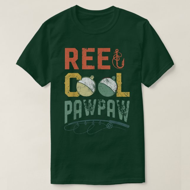 Manar Reel Coola Pawpaw Fishs s, Roligt Fars dag F T Shirt (Design framsida)