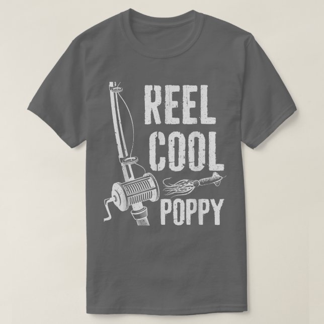 Manar Reel Coola Poppy Fishing Fars dag  T Shirt (Design framsida)