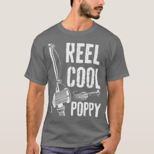 Manar Reel Coola Poppy Fishing Fars dag T Shirt