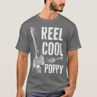 Manar Reel Coola Poppy Fishing Fars dag T Shirt