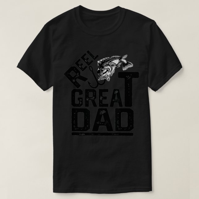 Manar Reel Underbar Pappa Funny Fars dag-fiske T Shirt (Design framsida)