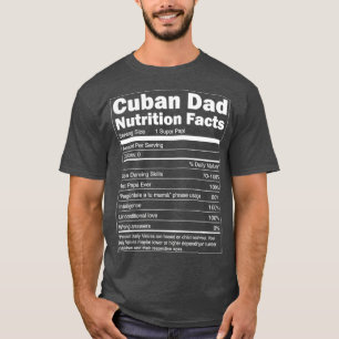 Manar Regalo para Pappa Nutrition Facts Funny Cuba T Shirt