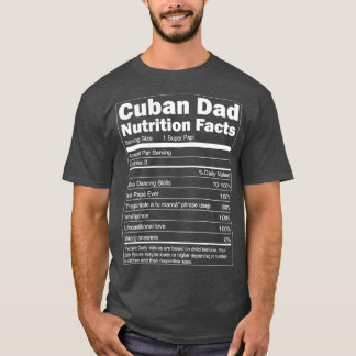 Manar Regalo para Pappa Nutrition Facts Funny Cuba T Shirt