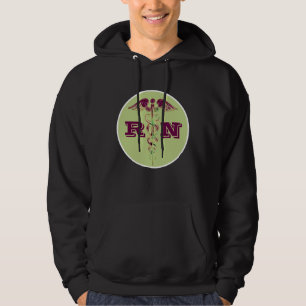 Manar Registrerad Nurse RN Medical Caduceus Symbol Hoodie