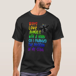 Manar Regnbåge Bee Proud Gay Boys Gay Biodlingsepe T Shirt