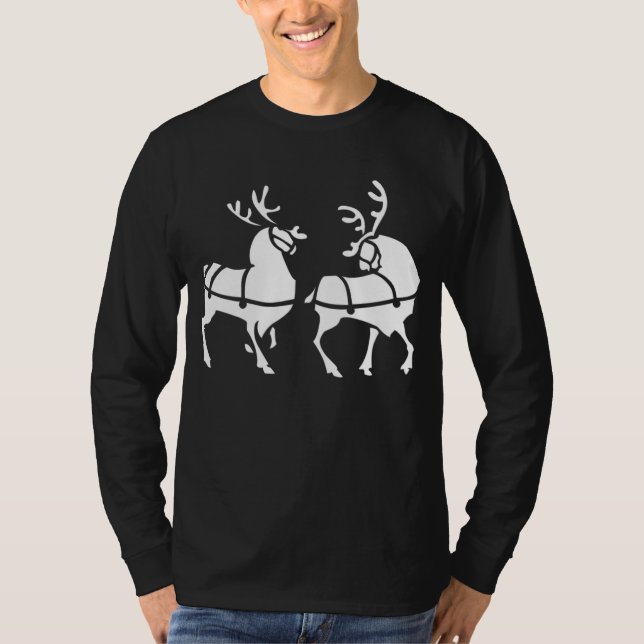 Manar Reindeer Shirt Festive jul Shirt Tröja (Framsida)
