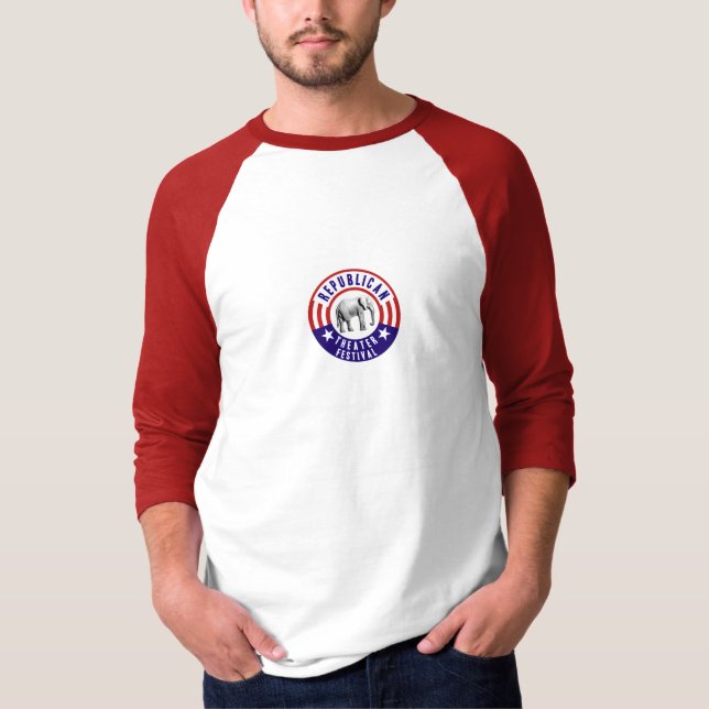 Manar republikansk skjorta för baseball för t-shirt (Framsida)