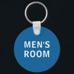 Manar Restroom nyckelring<br><div class="desc">Nyckelkedja med vit text i blå bakgrund: Manar.</div>