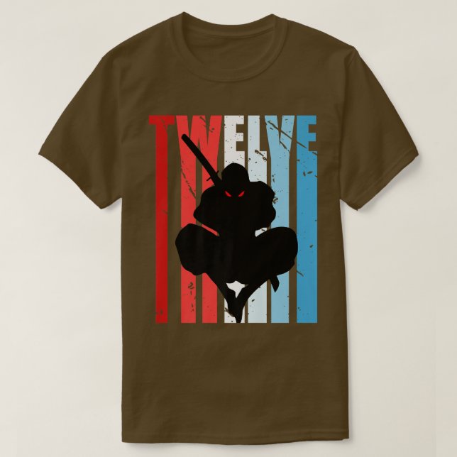 Manar Retro 12:e födelsedag för Ninja Manar Samura T Shirt (Design framsida)