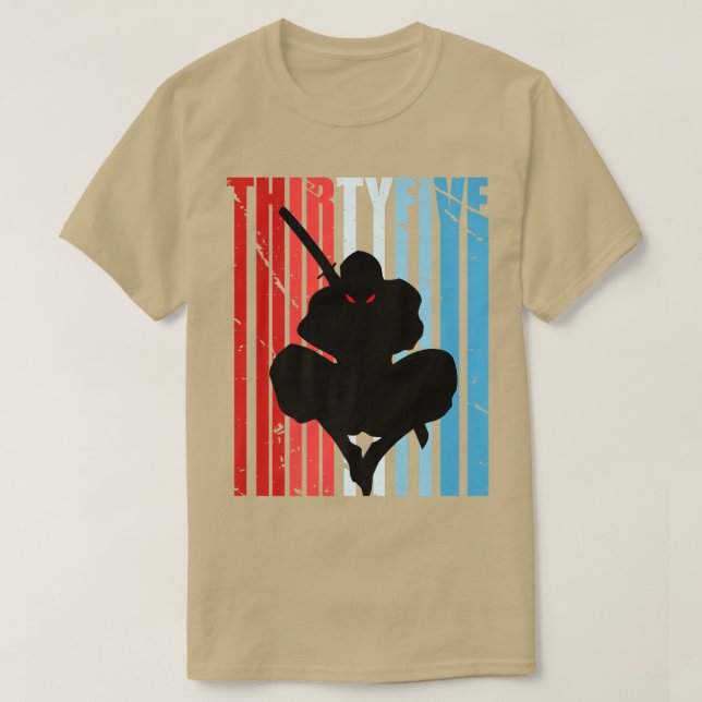 Manar Retro 32:a födelsedagen för Ninja Manar Samu T Shirt (Design framsida)