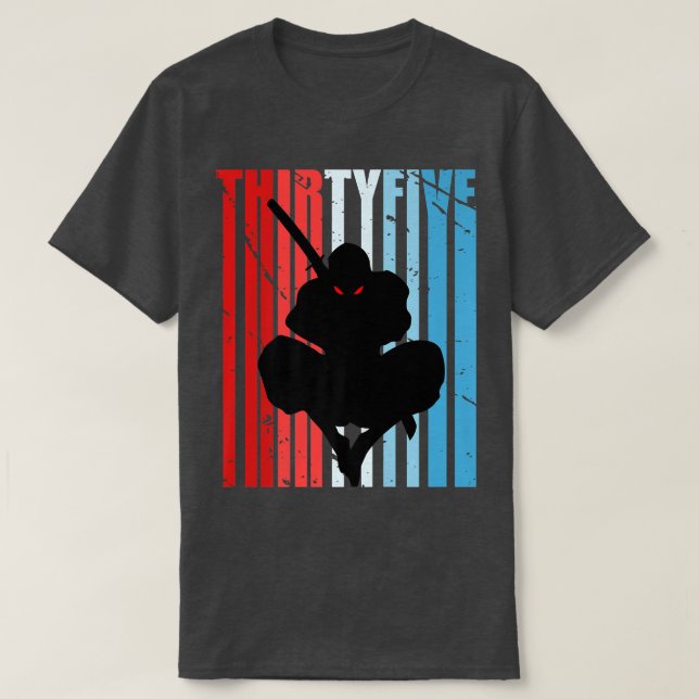 Manar Retro 32:a födelsedagen för Ninja Manar Samu T Shirt (Design framsida)