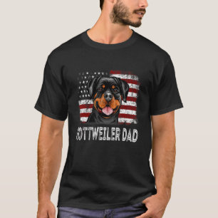 Manar Retro 4:e juli Rottweiler Vintage Amerika T Shirt