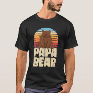 Manar Retro Bear Family pappa Animal Pappa Pappa B T Shirt