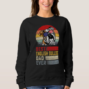 Manar Retro Best English Bulldog Pappa Alle Far T Shirt