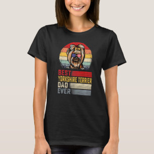 Manar Retro Best Yorkshire Terrier Pappa AldriFar" T Shirt