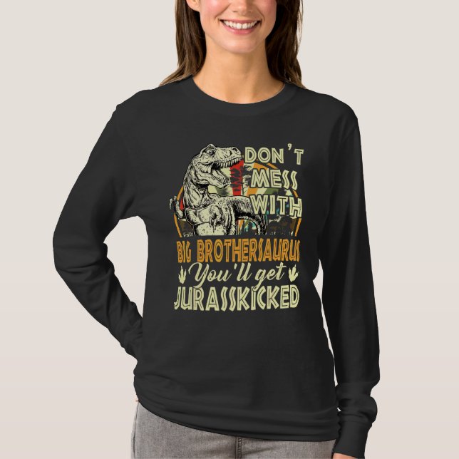 Manar Retro Big Brother Rex Saurus Fars dag Chri T Shirt (Framsida)