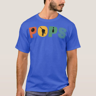 Manar Retro Bowling Grandpa Bowling Pops Grandfade T Shirt