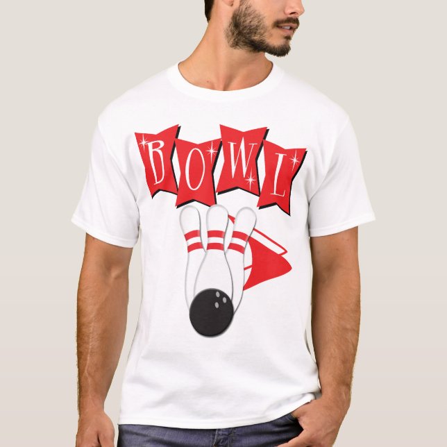 Manar Retro bowlingskjorta T Shirt (Framsida)