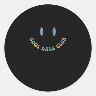Manar Retro Coola Pappor Klubb Funny Pappa Pocket Runt Klistermärke