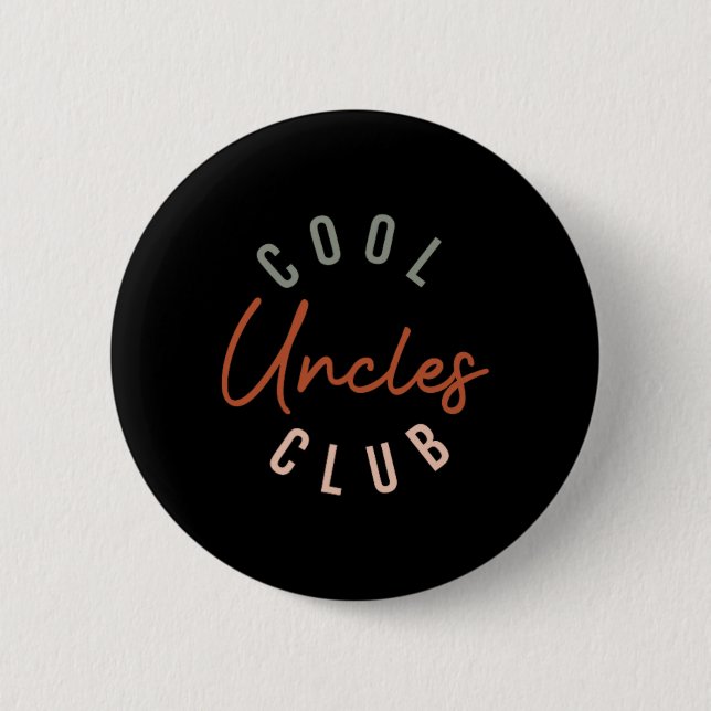 Manar Retro Coola Uncles Klubb Funny farbror Pocke Knapp (Framsida)