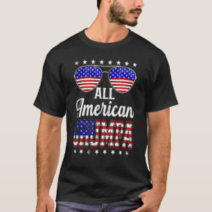 Manar Retro Fars dag All American Grumpa Us Fla T Shirt