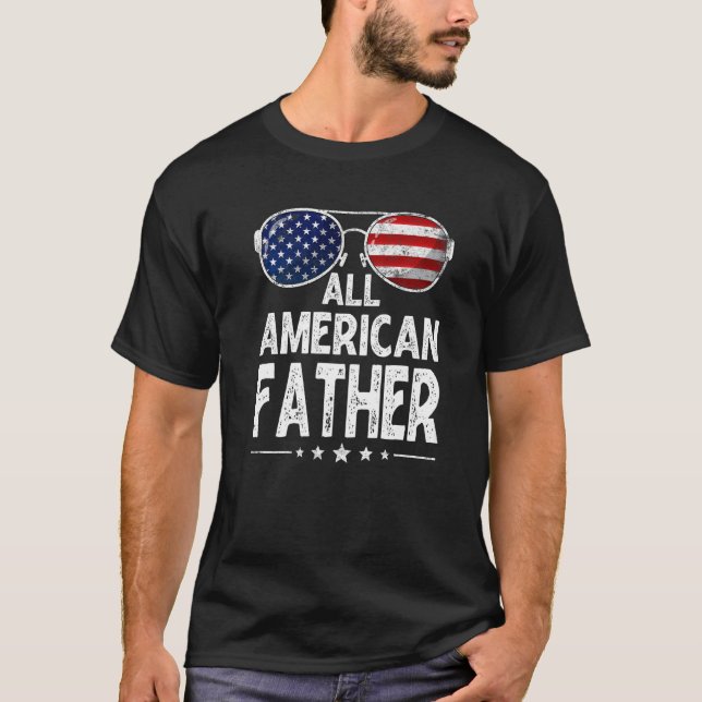 Manar Retro Fars dag hela amerikanska Far T Shirt (Framsida)