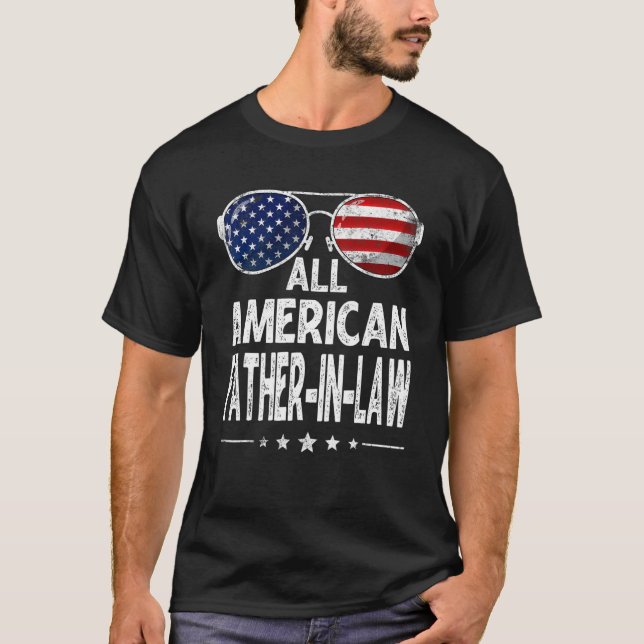 Manar Retro Fars dag hela den amerikanska Fadern T Shirt (Framsida)