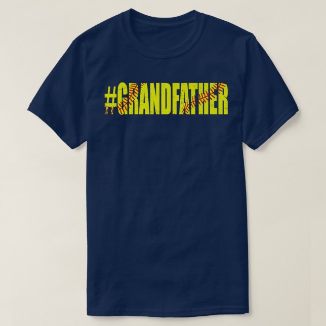 Manar Retro Fars dag Softball Grandfather Softb T Shirt (Design framsida)