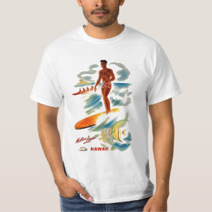 Manar Retro för Hawaii för T-tröja för T Shirt