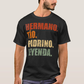 Manar Retro Hermano till Padrino Leyenda Regalo Ba T Shirt