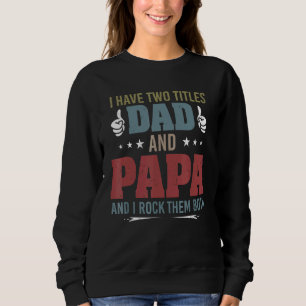 Manar Retro jag har två avdelningar Pappa och Papp T Shirt