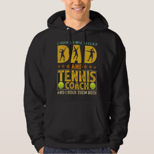 Manar Retro jag har två titles Pappa och tennis Co Hoodie